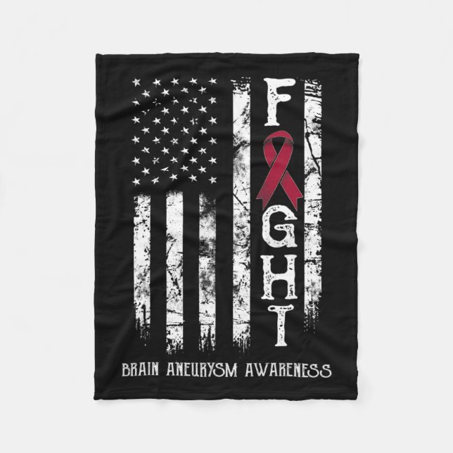 Cobertor De Velo Aneurysm Warrior USA Flag (Frente)