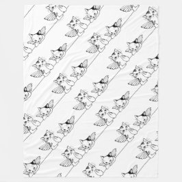 Cobertor De Velo Angel Postcard Fleece Blanket