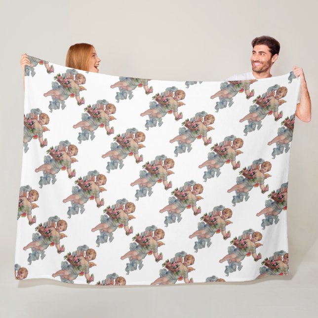 Cobertor De Velo Angel Postcard Fleece Blanket (In Situ)