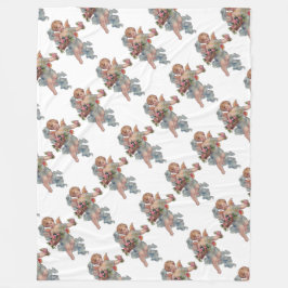 Cobertor De Velo Angel Postcard Fleece Blanket
