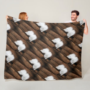 Cobertor De Velo Angel Postcard Fleece Blanket