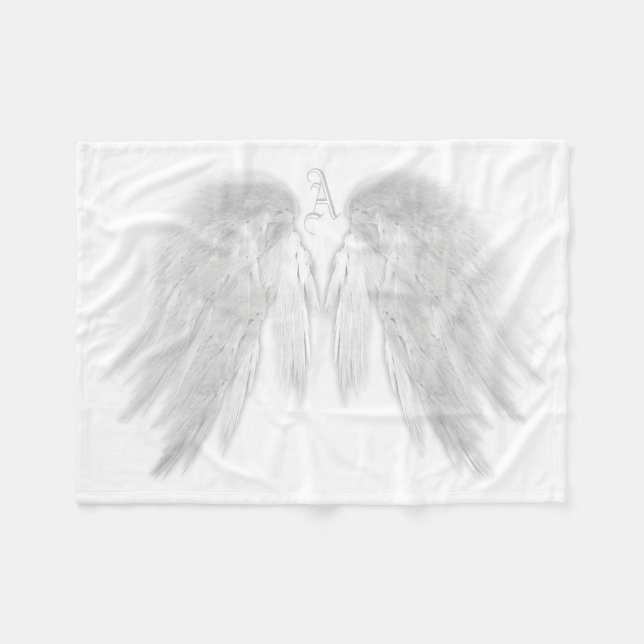 Cobertor De Velo ANGEL WINGS Monograma Branco (Frente (Horizontal))
