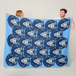 Cobertor De Velo Animação do Leão Azul