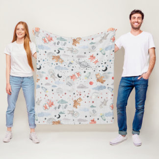 Cobertor De Velo Animações espaciais - textura de cinza