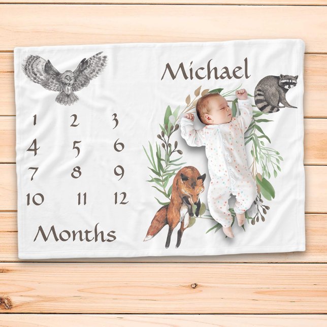 Cobertor De Velo Animais Adoráveis da Floresta Raposa Marco de Memó (Criador carregado)