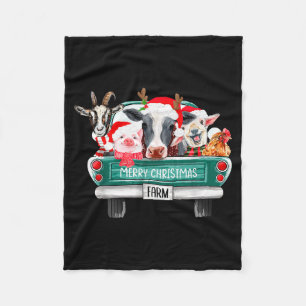Cobertor De Velo Animais da Fazenda de Natal Caminhão Família Chapé