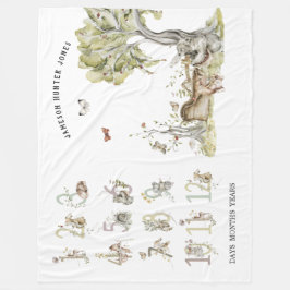 Cobertor De Velo Animais Florestais | Baby Milestone