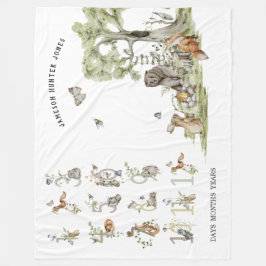 Cobertor De Velo Animais Florestais | Baby Milestone