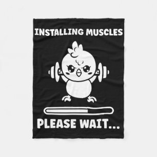 Cobertor De Velo Animais Instalando Músculos Fitness Musculação Ch