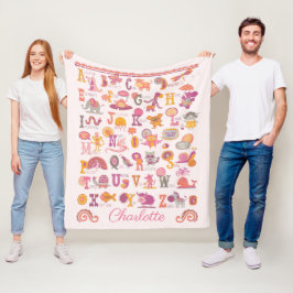 Cobertor De Velo Animal personalizado ABC