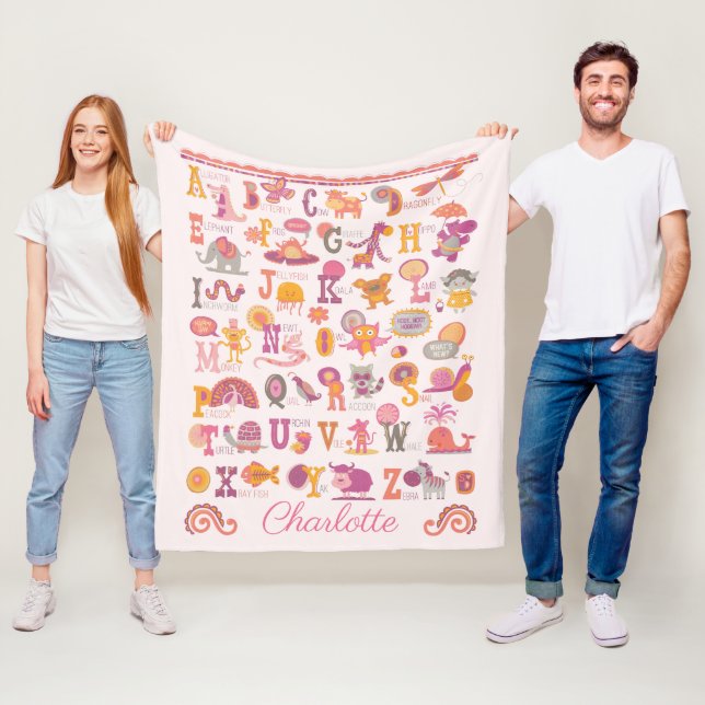 Cobertor De Velo Animal personalizado ABC (In Situ)