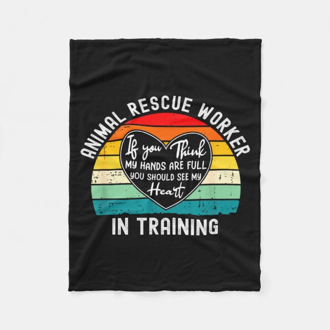 Cobertor De Velo Animal Rescue Worker In Training Appreciation  (Frente)