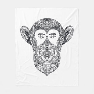 Cobertor De Velo Animal selvagem do Doodle da floresta