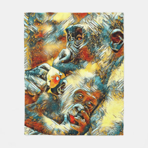 Cobertor De Velo AnimalArt_Gorilla_001