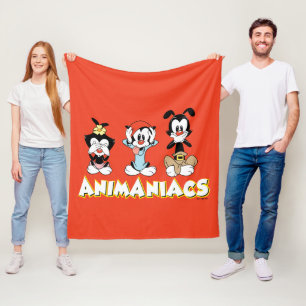 Cobertor De Velo Animaniacs Warner Siblings "No Evil" Graphic