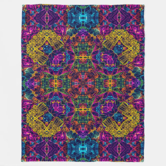 Cobertor De Velo Anime Electric Neon Robot Satin Mandala