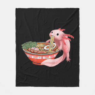 Cobertor De Velo Anime Kawaii Cute Axolotl Japonês Ramen Noodles A