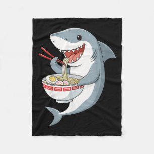 Cobertor De Velo Anime Kawaii Shark Eating Ramen Noodle Gifts Men W