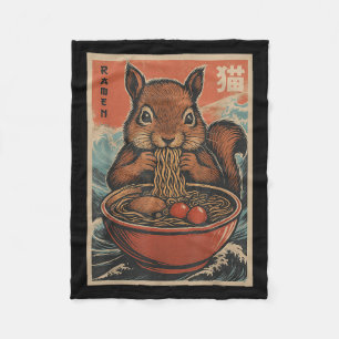 Cobertor De Velo Anime Squirrel Ramen Japonês Kawaii Presente Para
