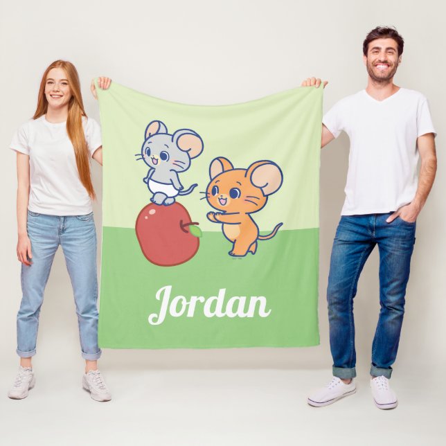 Cobertor De Velo Anime Tuffy e Jerry Apple Rolling (In Situ)