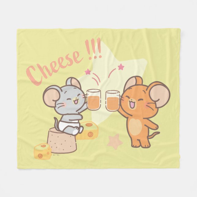 Cobertor De Velo Anime Tuffy e Jerry Cheers para Queijo (Frente (Horizontal))