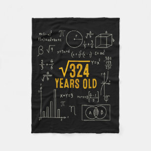 Cobertor De Velo Aniversário de 18 anos Raiz Quadrada de 324 Amo Ma