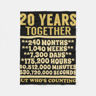 Cobertor De Velo Aniversário de 20 anos de 20 de Shirt Golpe de Pre