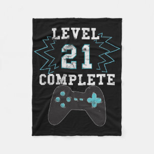 Cobertor De Velo aniversário de 21 anos Video Game Humor Tee Funny