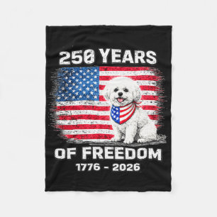 Cobertor De Velo Aniversário de 250 Anos da América Bichon Frise 25