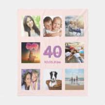aniversário de 40 anos personalizado colagem de fo