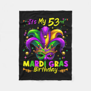 Cobertor De Velo Aniversário de 53 anos do Mardi Gras Terça-feira G
