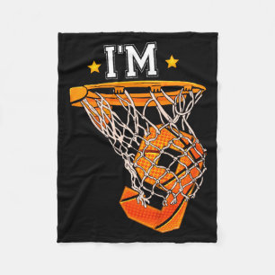 Cobertor De Velo Aniversário de 9 anos das crianças basquete 9 meni