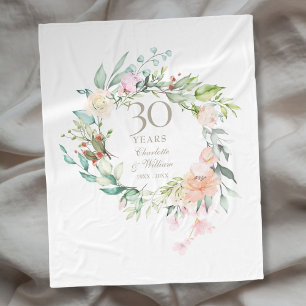 Cobertor De Velo Aniversário de Casamento de Pérola de 30 anos com