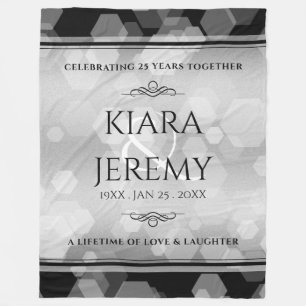 Cobertor De Velo Aniversário de Casamento do 25 Silver Elegante