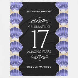 Cobertor De Velo Aniversário de Casamento do Elegant 17th Shells