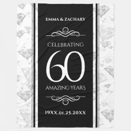 Cobertor De Velo Aniversário de Casamento do Elegante 60º Diamond