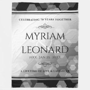 Cobertor De Velo Aniversário de Casamento do Platinum 70 Elegante