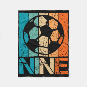 Cobertor De Velo Aniversário de Futebol de 9 anos 9 Anos Meninos Me
