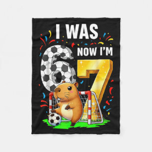 Cobertor De Velo Aniversário de Futebol do Capivara Eu Era 6 Agora 