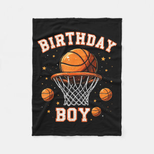 Cobertor De Velo Aniversário do Menino Basquete de Aniversário