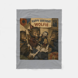 Cobertor De Velo Aniversário do Wolfie