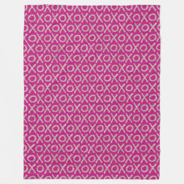 Cobertor De Velo Aniversário do XOXO Silver Rosa Glitzy