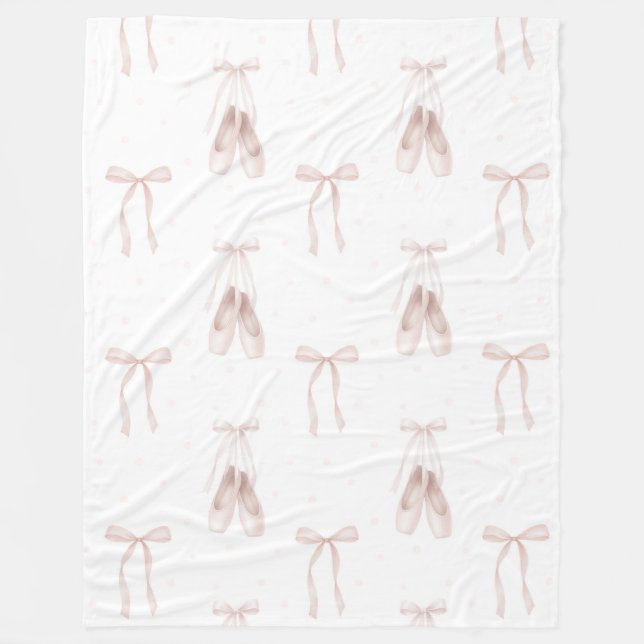 Cobertor De Velo Aniversário dos Calçados de Balé Rosa (Frente)