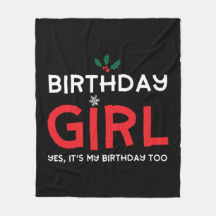 Cobertor De Velo Aniversário Garota Natal Natal Natal B Dia