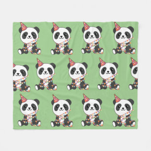 Cobertor De Velo Aniversário Panda Para Crianças Um Aniversário De