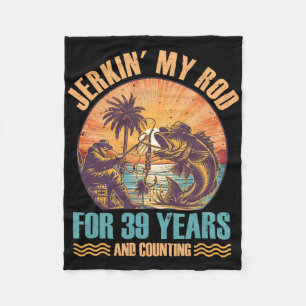 Cobertor De Velo &#; Aniversário Para Pescador Sacudindo Minha Vara