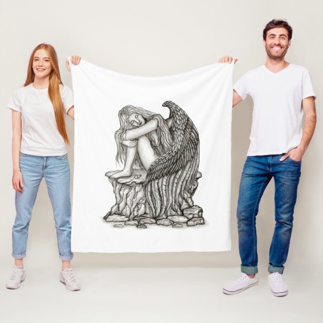 Cobertor De Velo Anjo dormindo na pedra (In Situ)