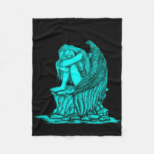 Cobertor De Velo Anjo dormindo na pedra