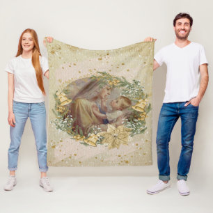 Cobertor De Velo Anjo Natal Mãe e Criança