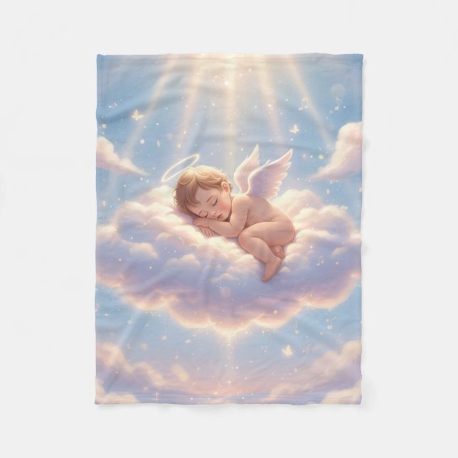 Cobertor De Velo Anjo numa nuvem - Sonhos doces (Frente)